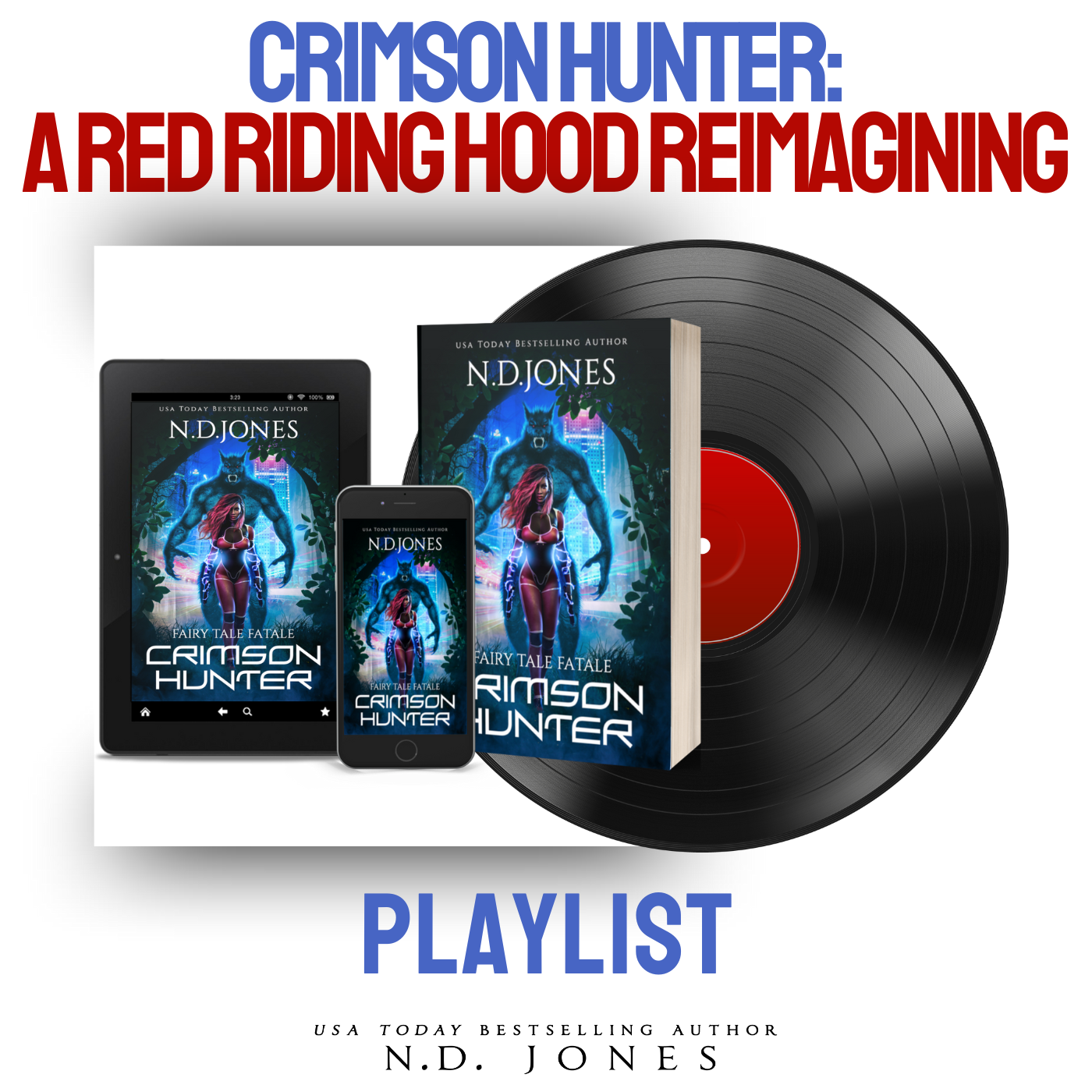 Crimson Hunter Red Riding Hood Black Fantasy Novel ND Jones